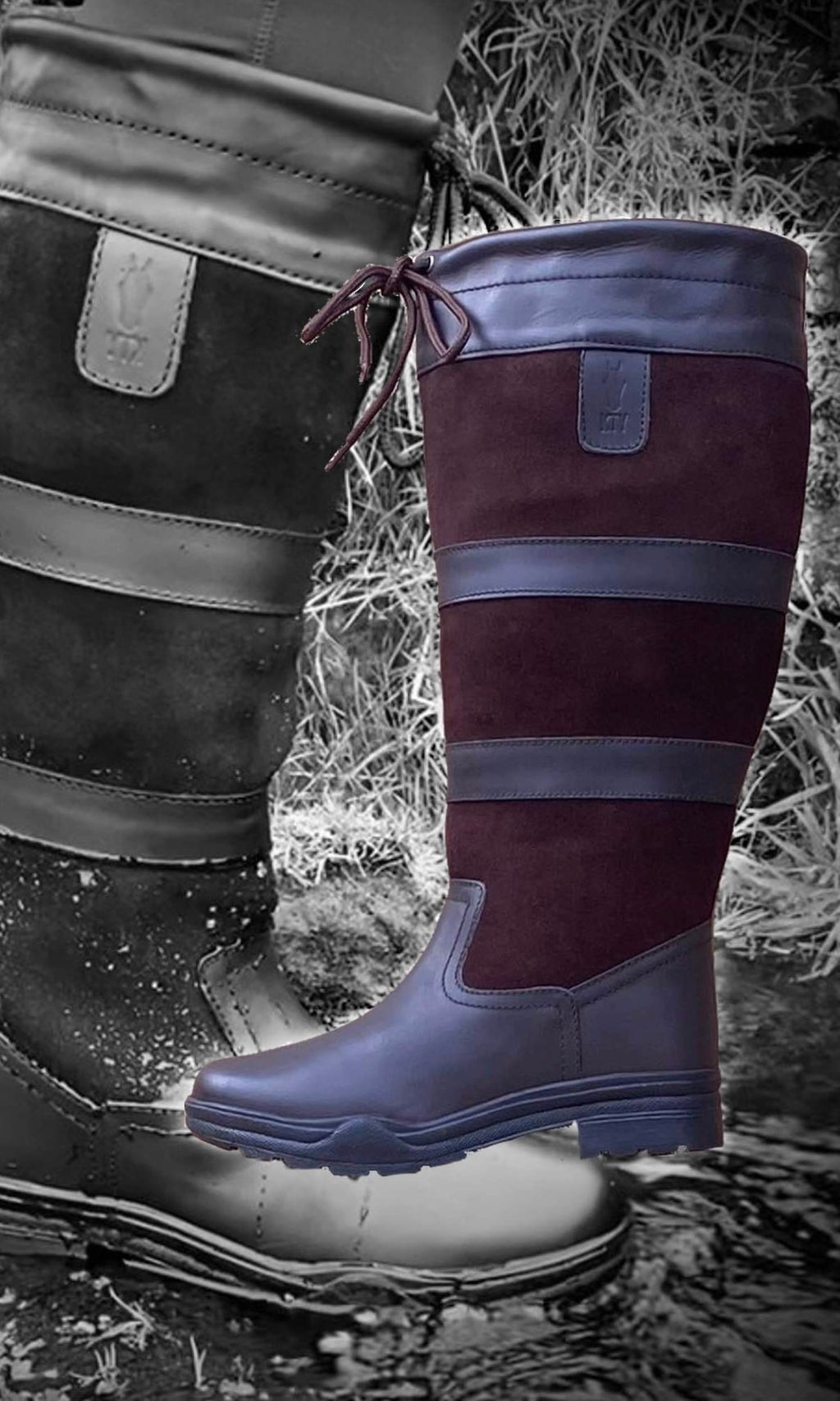 KTY Brown Lake Leather Country Boots –