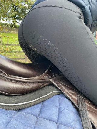 NIÑOS Versátiles mallas de equitación con asiento completo hasta la rodilla 'Sticky Bum'