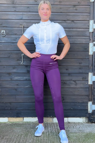 VERSATILE Aubergine Full Grip Riding Tights