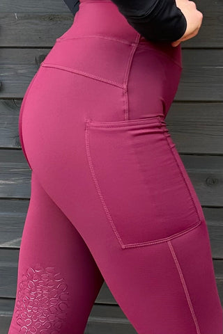 VERSATILE Port Sticky Silicone Knee Grip Riding Tights inc Thigh Pocket Jodhpurs.uk
