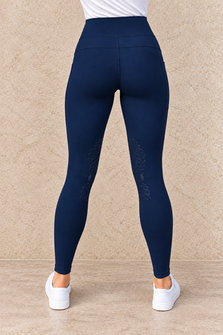 VERSATILE DRY Navy Knee Grip Riding Tights Jodhpurs.uk