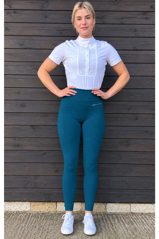 SPORT ACTIVE DRY Petrol Water Repellent No Grip Riding Tights inc Thigh Pocket Jodhpurs.uk