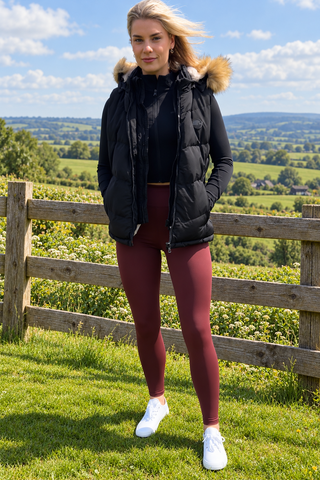 VERSATILE DRY Chilli Chocolate Water Repellent Riding Tights with Knee Grip & Thigh Pocket Jodhpurs.uk