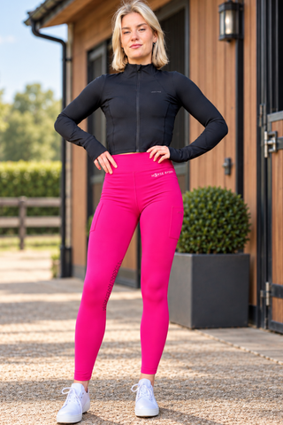 VERSATILE PRO Pink Knee Grip Riding Tights Jodhpurs.UK