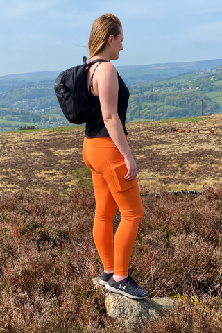 SPORT ACTIVE DRY Orange Water Repellent No Grip Riding Tights inc Thigh Pocket Jodhpurs.uk