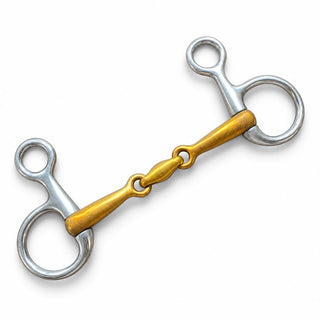 Hanging Cheek Baucher Brass Alloy Lozenge Snaffle Jodhpurs.UK