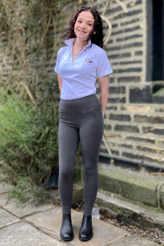 JUNIOR Versatile DRY Charcoal Water Repellent Full Grip Riding Tights Jodhpurs.uk