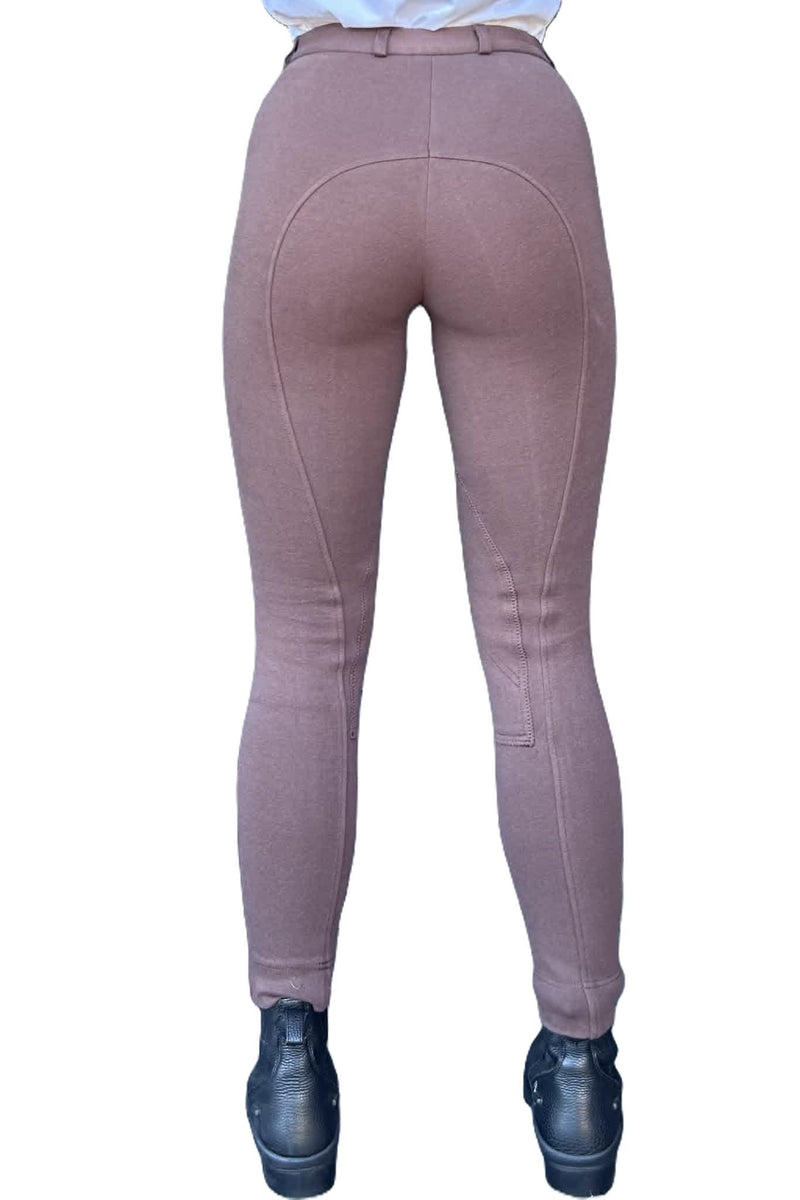 KTY Brown Traditional Cotton Two Tone Ladies Jodhpurs inc. Knee Patch Jodhpurs.uk